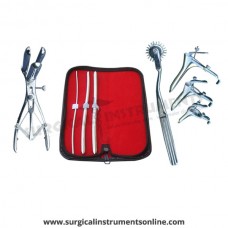 Hegar uterine dilator 3 pieces set,3-4, 7-8, 9-10, wartenberg pinwheel, mathieu speculum, grave 3pcs